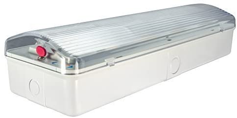 Emergency Fire Exit LED Bulkhead Light with Green Man Sleeve Celling or Wall Mount Maintained or Non Maintained 3 Hours Back Up