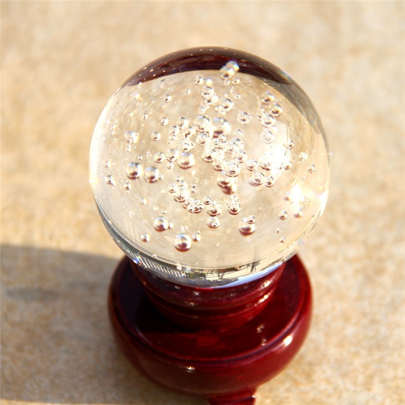 60mm Crystal Glass Ball Artificial Crystal Glass Ball Sphere Decoration Chinese Style Feng Shui Decorating Ball Accessories