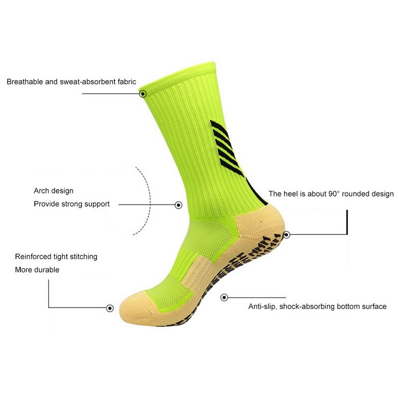 LOOZYKIT Neue 2 Arten Fußball Socken Anti Slip Fußball Socken Männer Sport Socken Gute Baumwolle 9 Farben Outdoor Sport socken