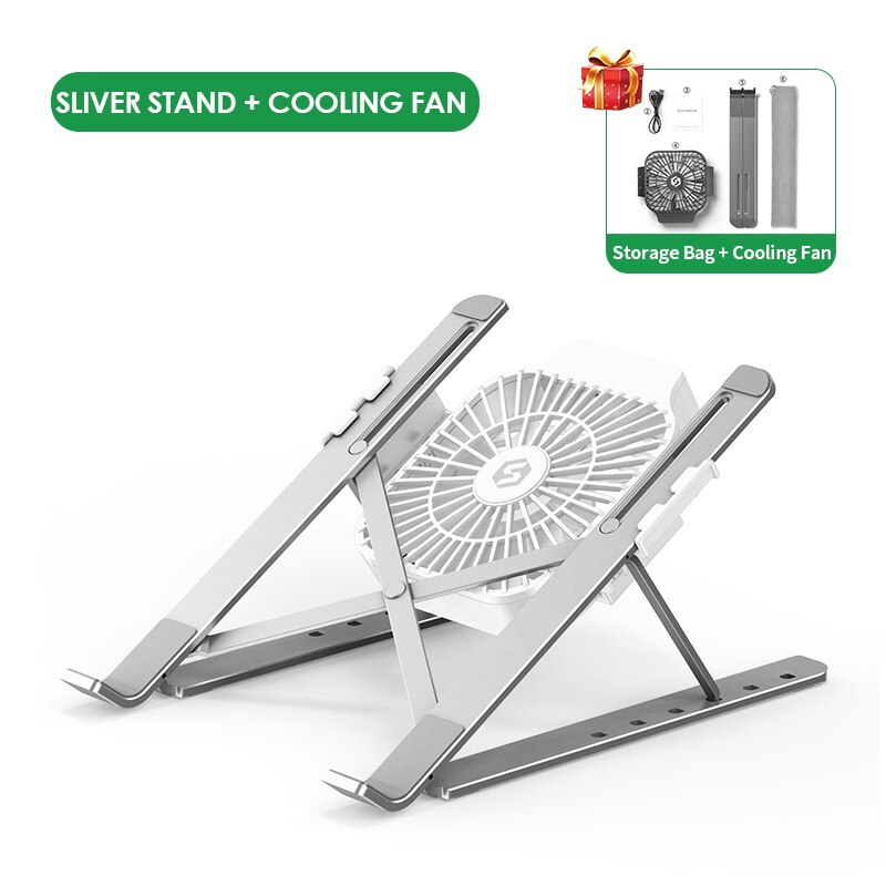Faltbare Schreibtisch Laptop Tablette Ständer Mit Lüfter Wärme Ableitung Für HP Dell MacBook Luft Profi Stand Notizbuch Halfter Kühler: Splitter mit Fan