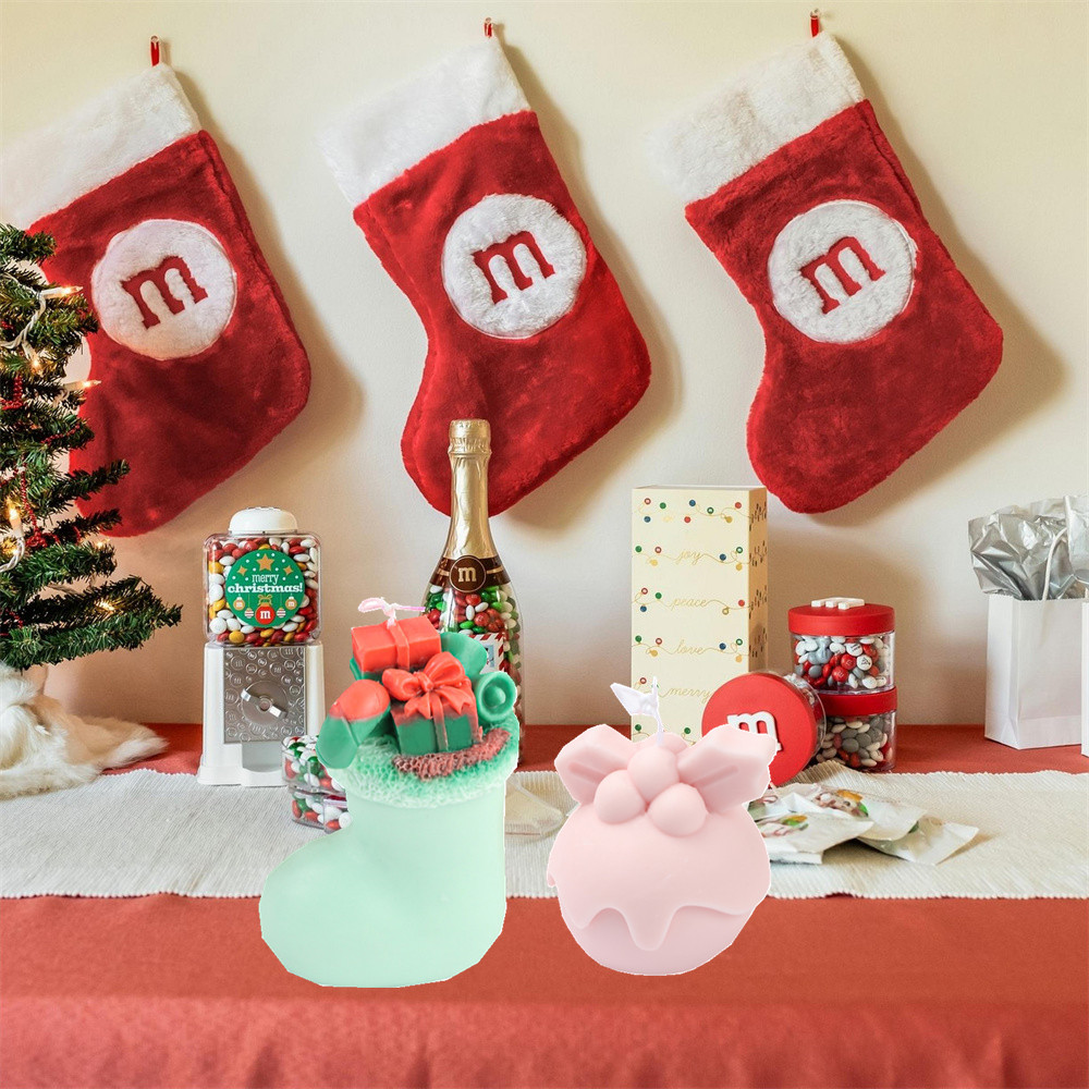 Multi-Modell Weihnachts Ball Kerze bilden Silikon bilden Weihnachten kreative Dekor Elch Glocke Schneemann Seife Werkzeug