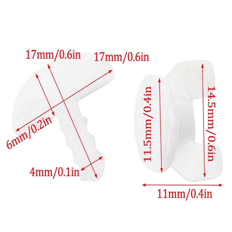 Gordijnrails Accessoires Set 20/40 stuks Witte Plastic Gordijnrail Stoppers Draperie Rails Glijdende Zweefvliegtuigen