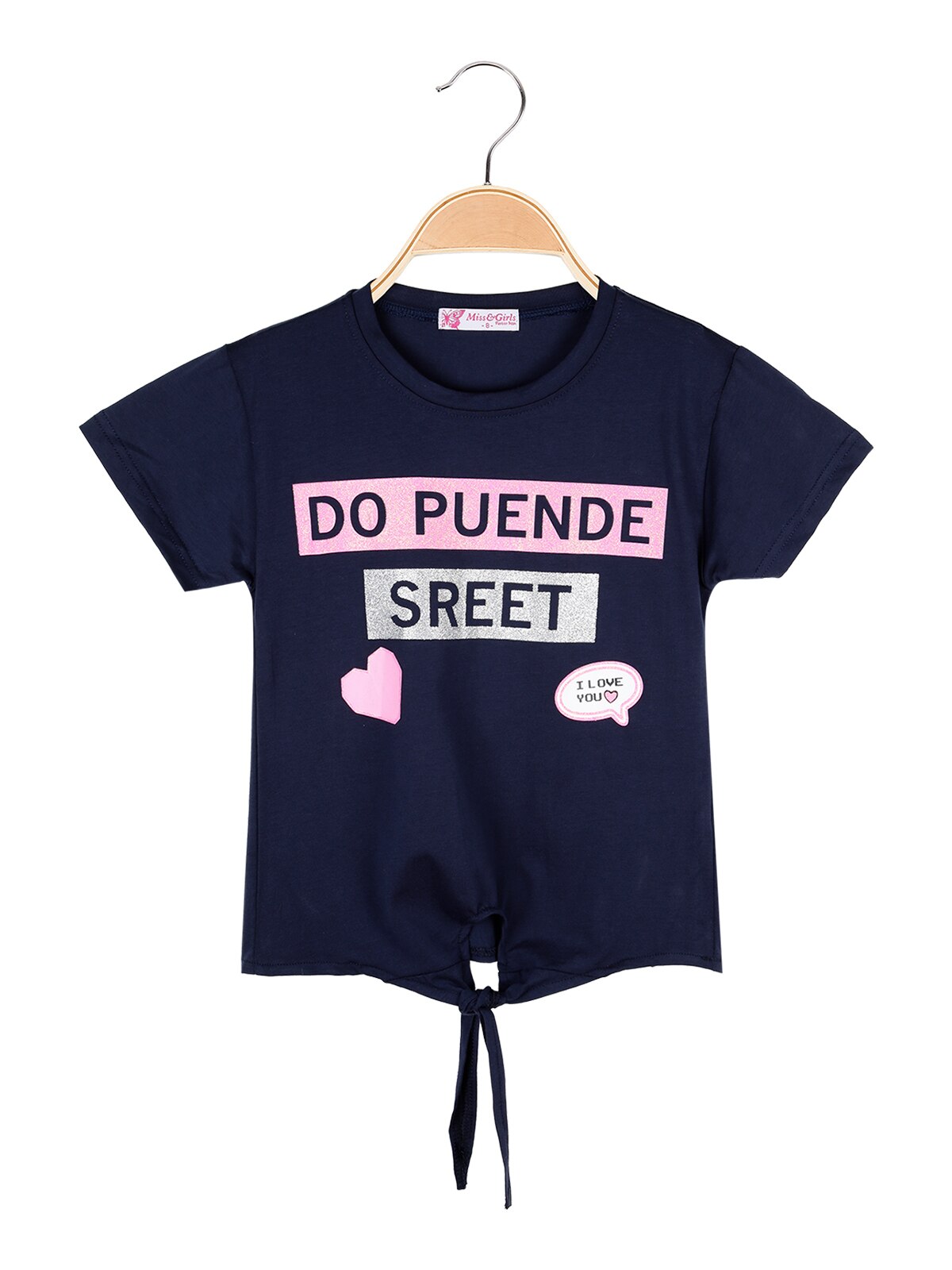 T-shirts mit knoten auf der unterseite und druck: BLUSC / 16