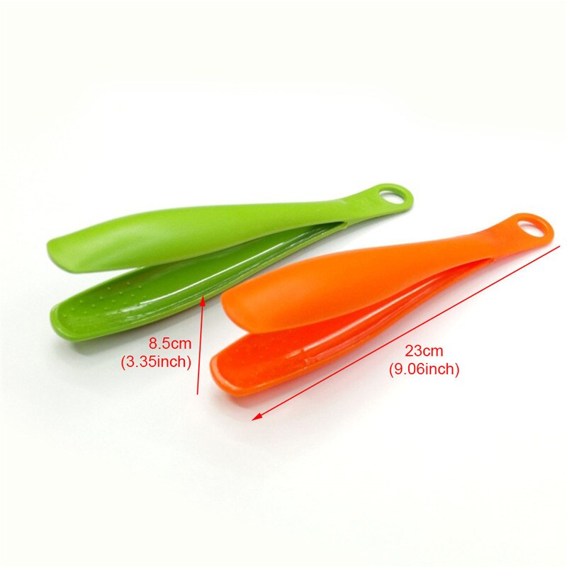 4YANG Stainless Steel Wooden Plastic Kitchen Food Utensils Buffet Cooking Tool Anti Heat Bread Clip Pastry Clamp Barbecue Tong: JJCJ000100010