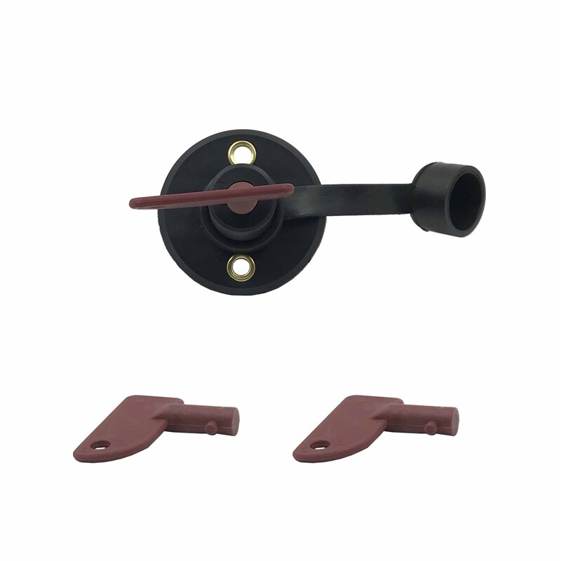 Red key off Universal 2pcs Battery Switch Cut Off Power Kill Switch with 6X Keys Car Boat Truck Modified Isolator Disconnector