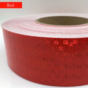 Cinta adhesiva reflectante de advertencia de seguridad, película reflectante de 5cm x 10M, para motocicletas y coches: 50mmx10M red