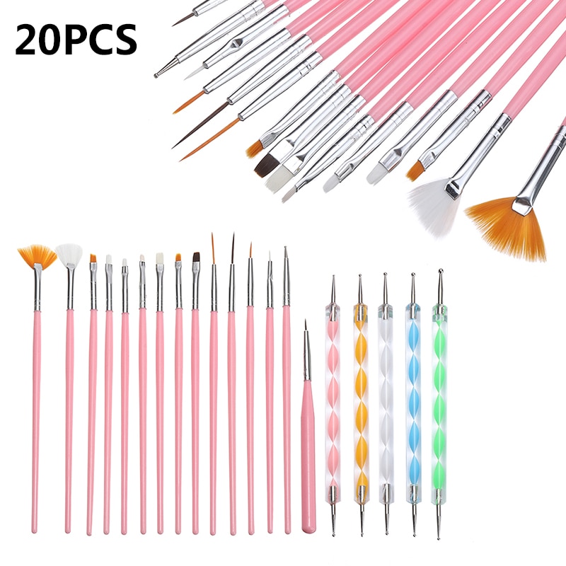 20 stücke Mandala Punktierung Werkzeuge für Malerei Felsen Keramik Multifunktions Präge Stift Pinsel einstellen DIY Handarbeit Handwerk Zubehör