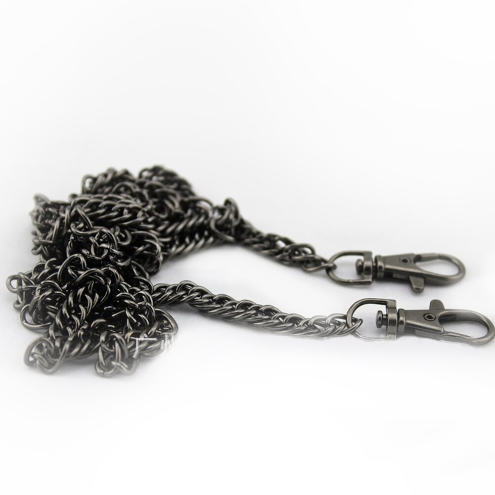 120 cm Metalen Ketting Voor Schoudertassen Handtas Gesp Handvat DIY Riem Voor Tas Riem Accessoires Hardware Ijzeren Ketting: Black