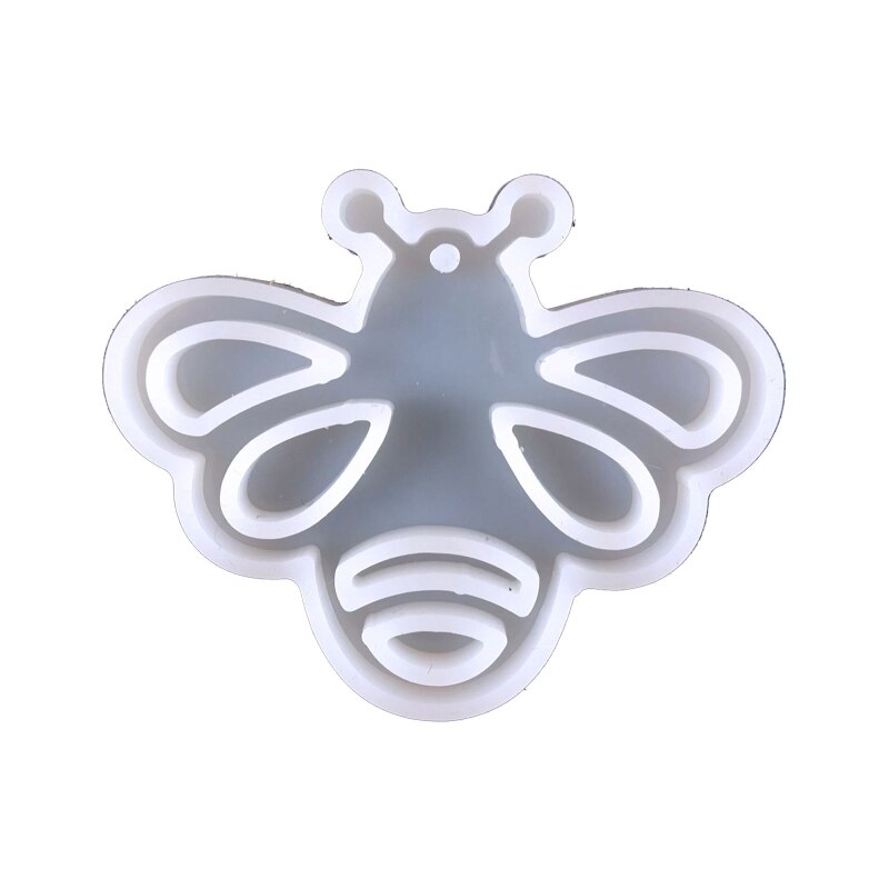 Easter Keychain Epoxy Resin Mold Rabbit Carrot Mushroom Bee Octopus Pendant Silicone Mould DIY Crafts Jewelry Casting Tools: 5