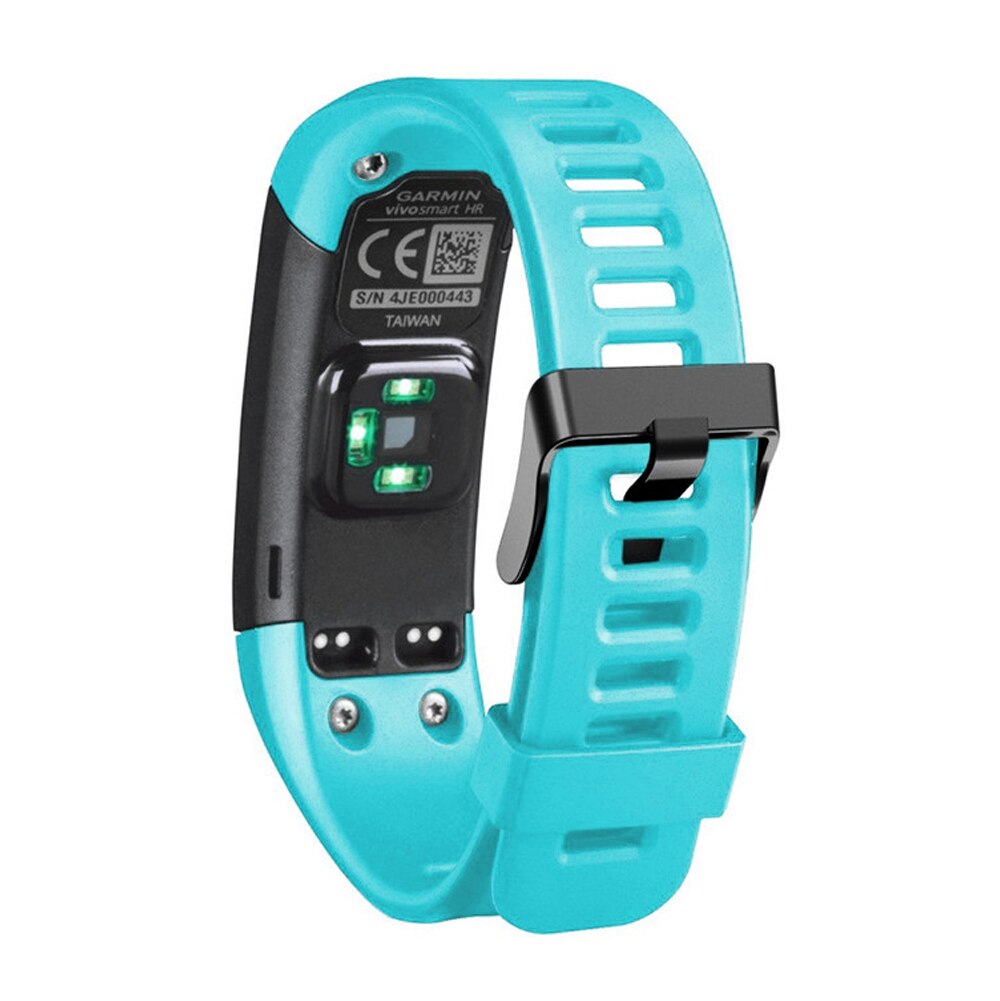 Til garmin vivo smart hr band udskiftning sport silikone armbånd rem band til garmin armbånd vivosmart hr band smart rem: Lyseblå