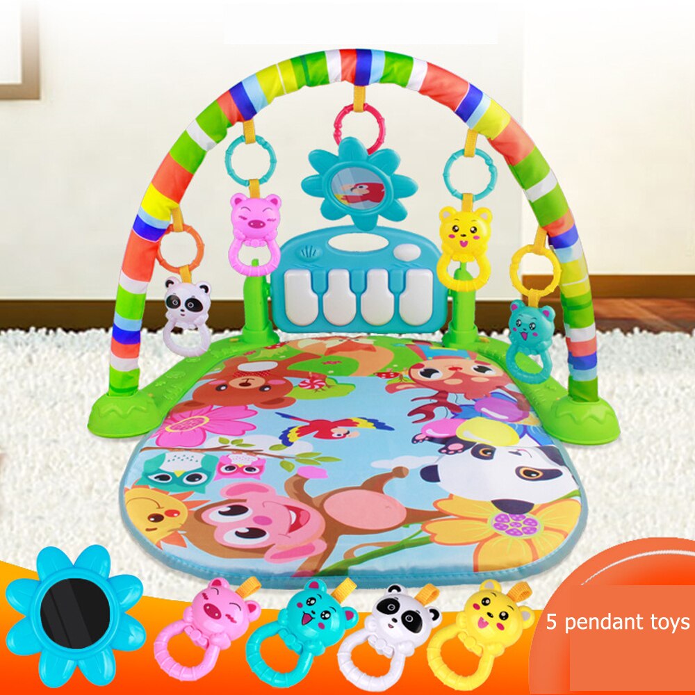 Baby Crawl Mat Kids Gym Tapis Educatief Rack Game Zuigeling Muziek Speelkleed Met Piano Toetsenbord Peuter Spelen Pad