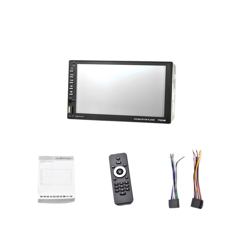 7inch Car Stereo 2 Din HD Bluetooth MP5 Video Digital Player Support D-Bus Mirror Link Wireless Remote Control Hands Free Multim