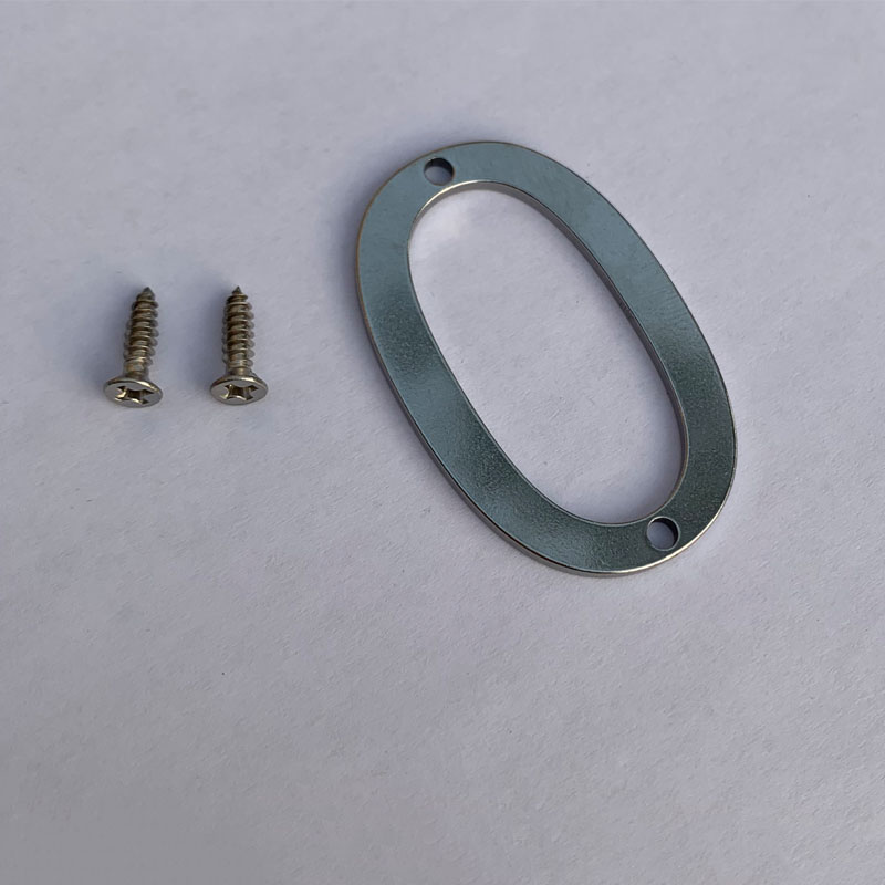 50mm Stainless Steel House Numbers With Screws Metal Digital Label Doorplate Door Plaque Number Signs For Mailbox Street Numbers: Number 0