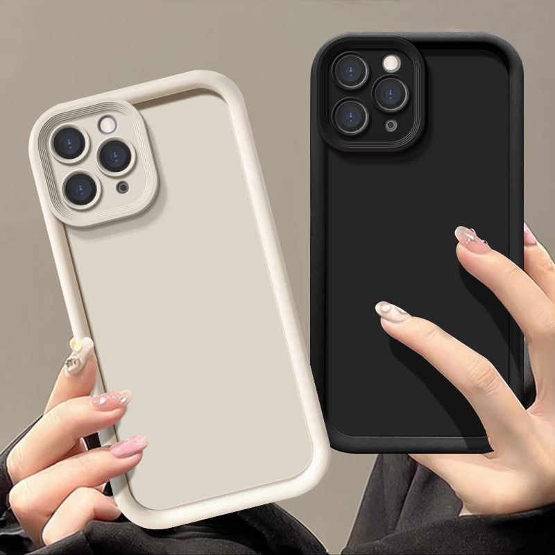 For iphone 15 Pro Max Phone Case iphone 15 Plus 15 Pro Max Lens Protection Matte Silicone Soft Back Back Cover