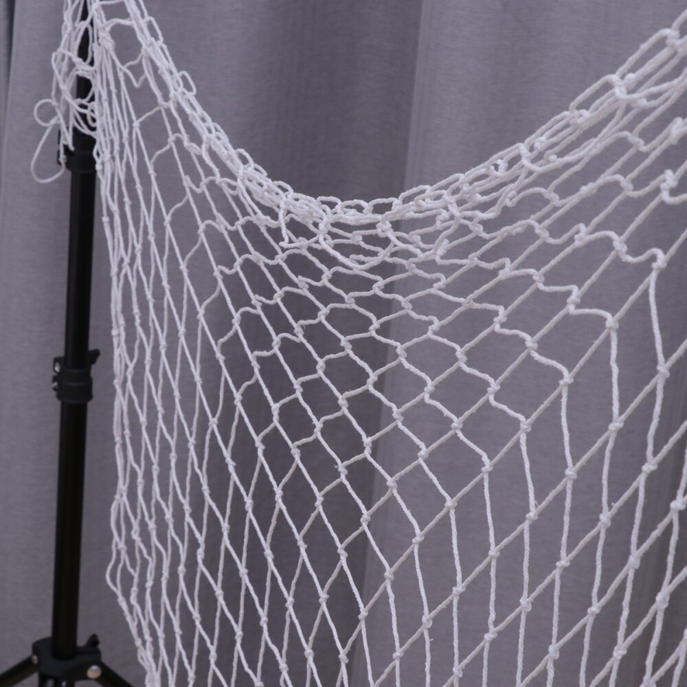 Nautical Fishing Balloon Net Beach Scene Party Decoration Netting Wall Hanging Fishing Net For Party Home Decor(White)