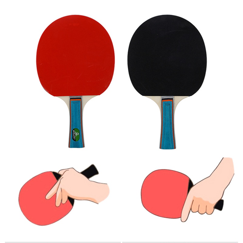 2 racket+3 Balls Carbon Fiber Table Tennis Rackets With Double Face Pimples Table Tennis Rubber Ping Pong Rackets