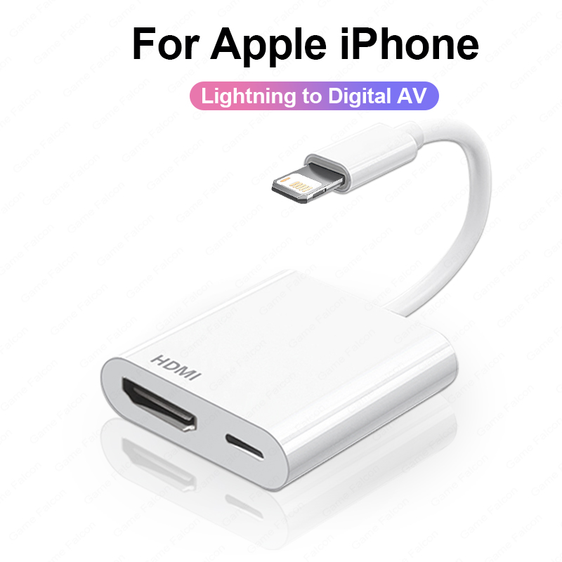 Lightning to HDMI Digtial AV Adapter For iPhone 14 Pro Max 13 12 11 iPad Audio Sync Screen Connector HD TV Monitor No Power Need: green