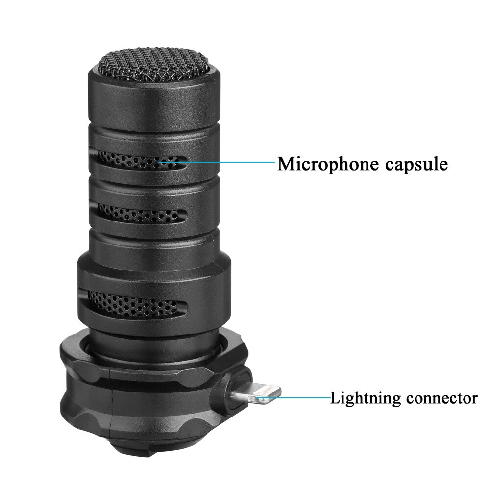 Boya dm -200 digital stereo mobilmikrofon til iphone xs max xr  x 8 7 plus kondensator optagemikrofon med lynindgang