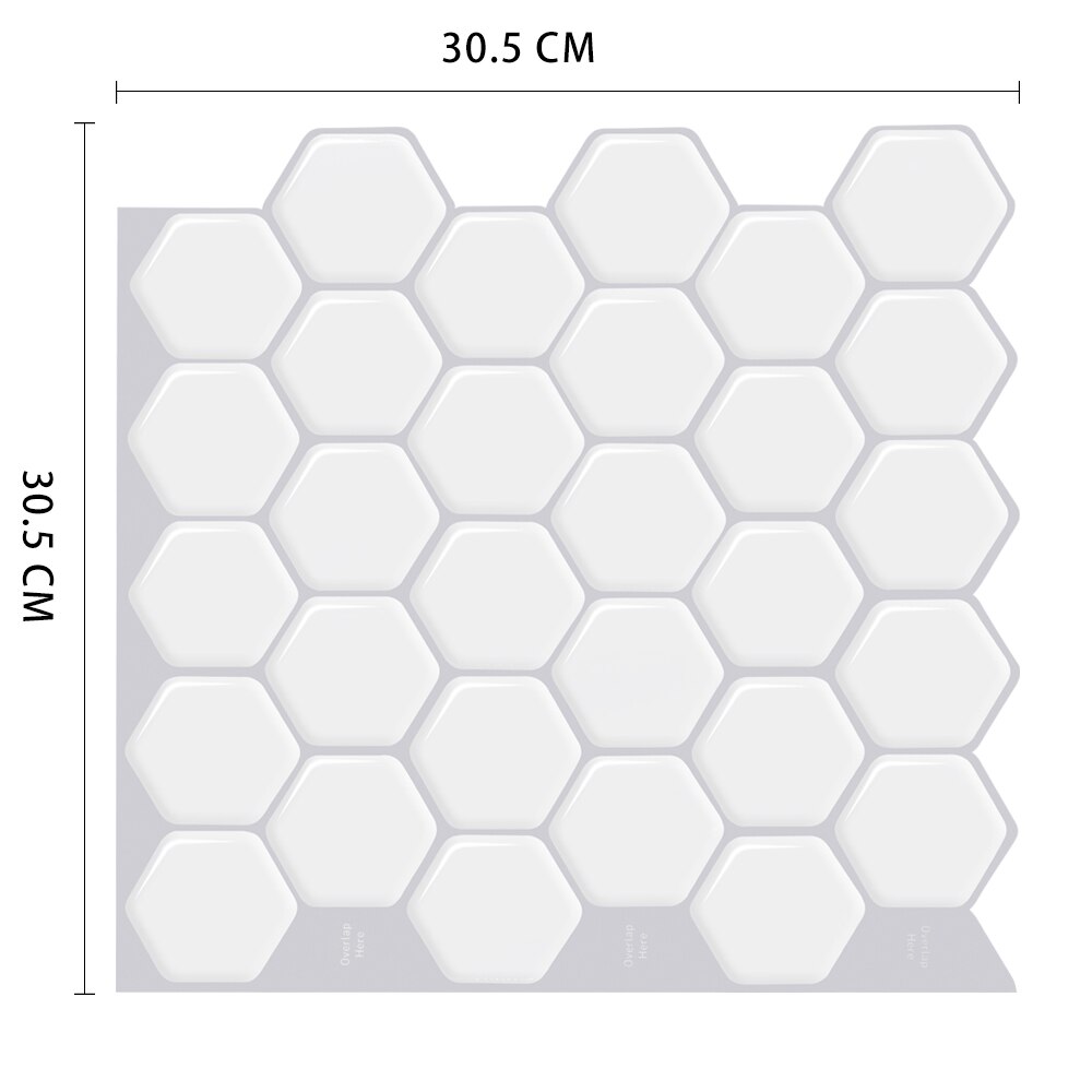 Heminredning vattentät vinyl självhäftande mosaik kakel 3d väggdekal klistermärke självhäftande kök badrum 1 ark: Mshw -s54