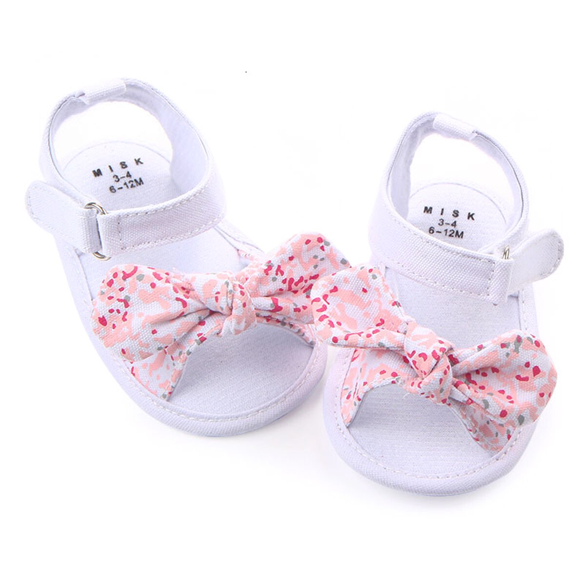 Summer Baby Girls Shoes Bow Knot Sandals Soft Sole Non-Slip Toddler Outdoor First Walker Shoes Newborn Flats 3-11M