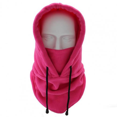 Outdoor Unisex Head Cover Winter Sport Fietsen Fleece Warm Cover Winter Hoed Cs Gezichtsmasker Winddicht Cap Verdikking Hoofddeksels: Rose Red