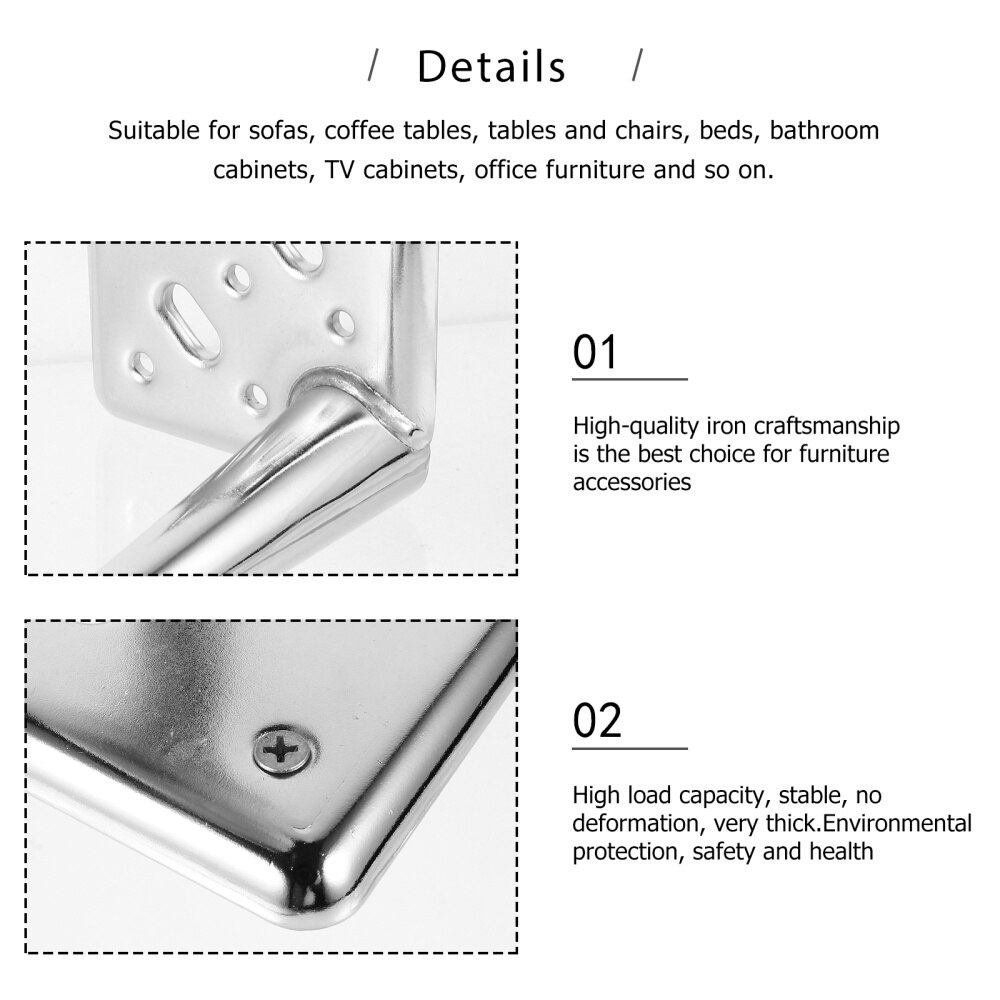 4 szt. Strona główna metalowa żelazna nóżka robić sofy szafka noga łóżko noga meble wsparcie stopy