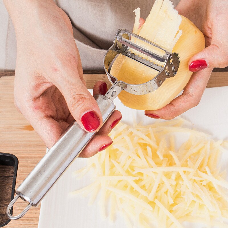 Roestvrij Staal Aardappel Komkommer Wortel Rasp Groenten Cutter Fruit Dunschiller Dubbele Schaven Rasp Gereedschap Duurzaam Keuken Gadgets