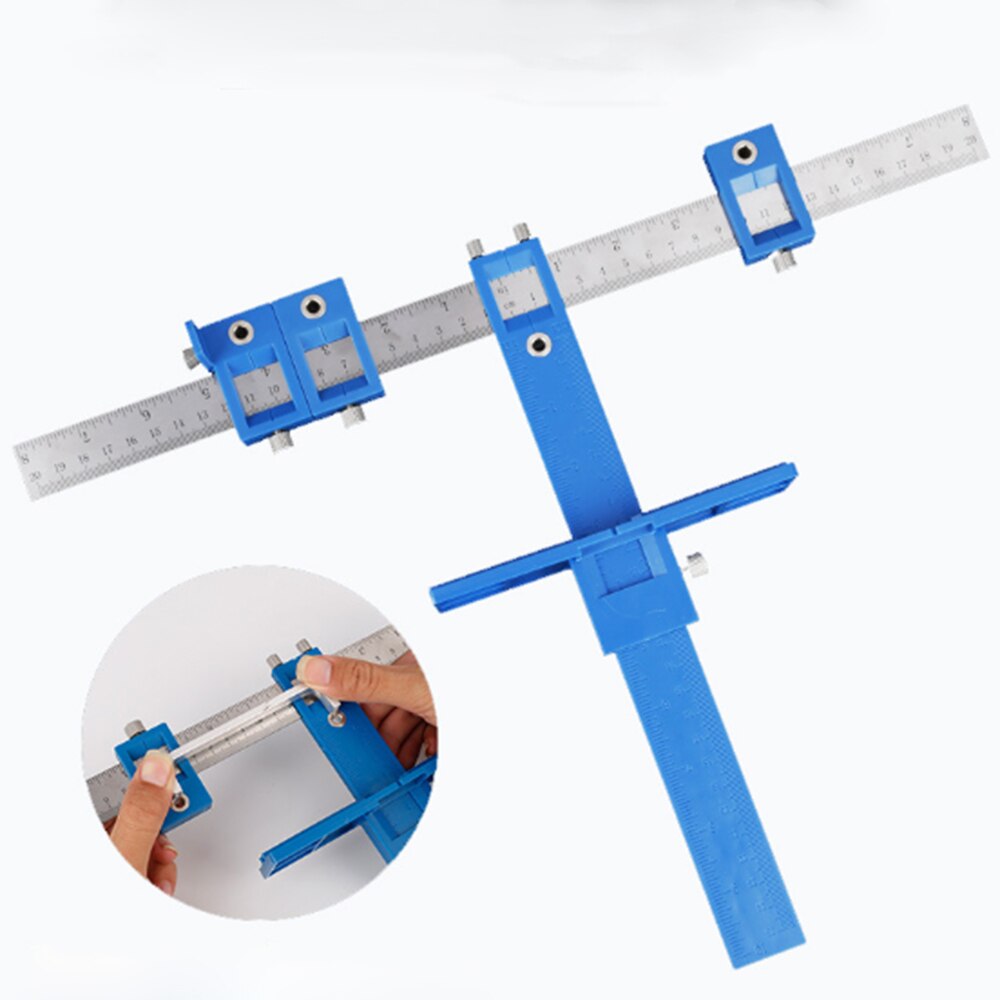 Punch Locator Drill Bit Guide Set Detachable Hole Punch template Jig Center Sleeve Cabinet Hardware Locator Wood Drilling Tool