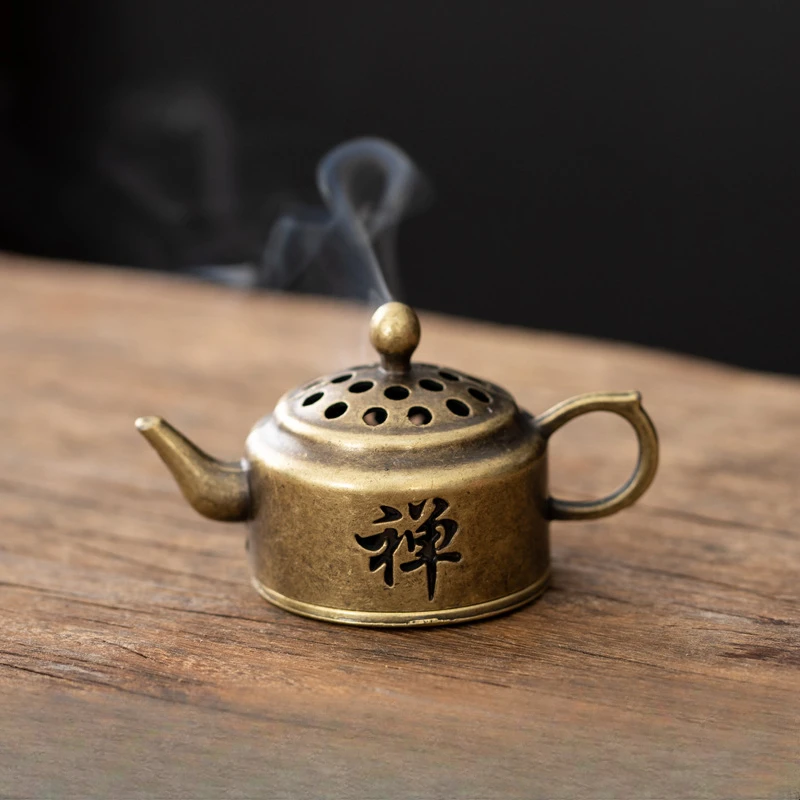 Antique Pocket Dragon Phoenix Incense Burner Hollow Incense Mini Ornaments Chinese Ancient Tea Desk Decor Office Decoration
