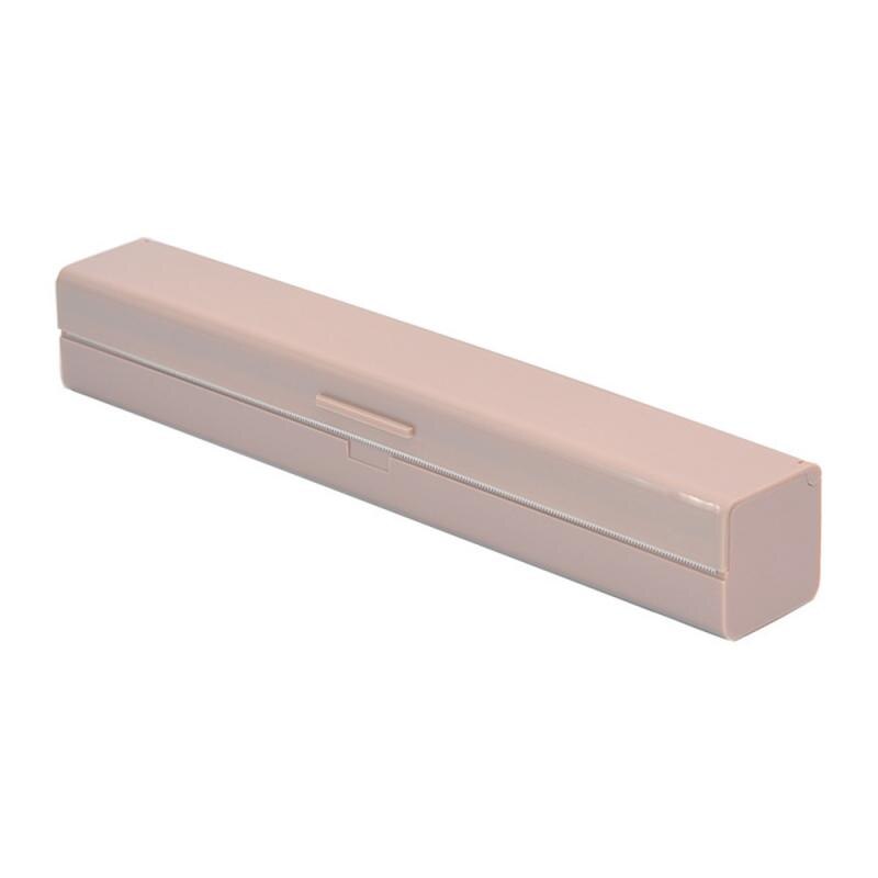 Preservative Film Cutters 1Pcs Cling Food Wrap Cutter Plastic Wrap Dispenser Storage Holder Simple Style Kitchen Accessories: pink