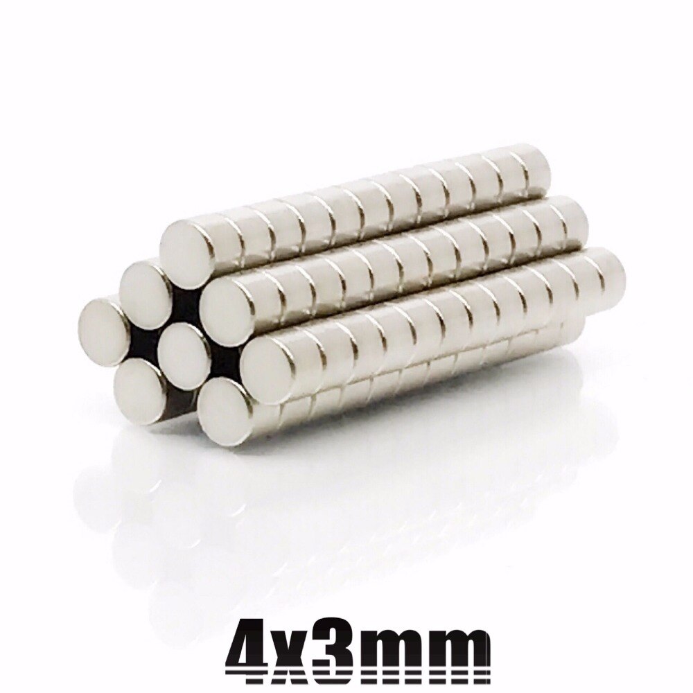 20/50/100/200 stk skivemagnet 4 x 3 mm n35 ndfeb magneter dia 4mm x 3mm neodymmagnet 4*3 mm