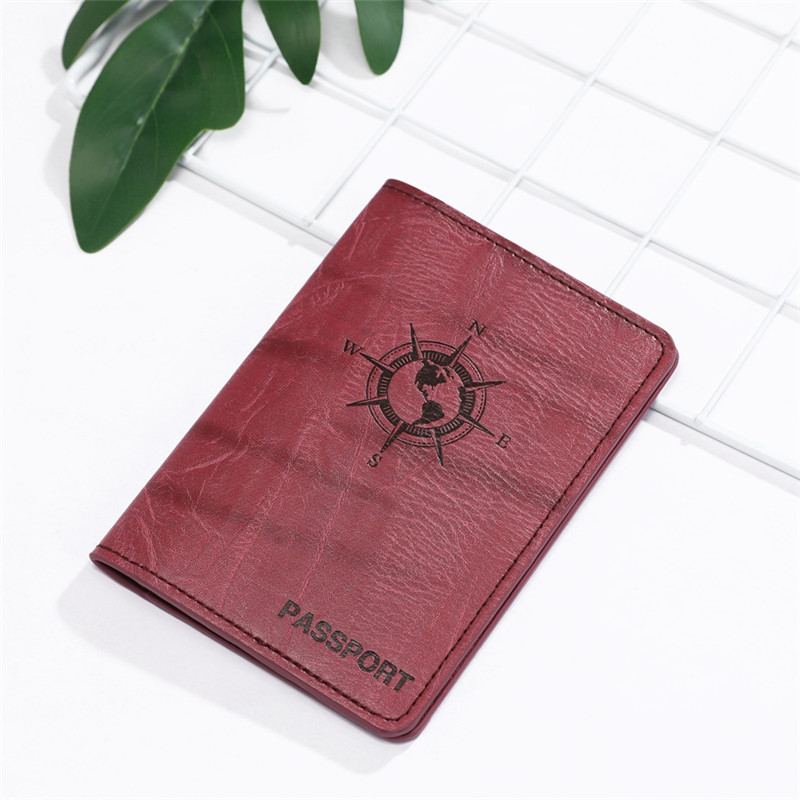 Zoukane-funda de viaje para pasaporte y tarjetas, nueva carcasa, tarjetero de viaje para hombre y mujer, portatarjetas de viaje CH07: Pink Red