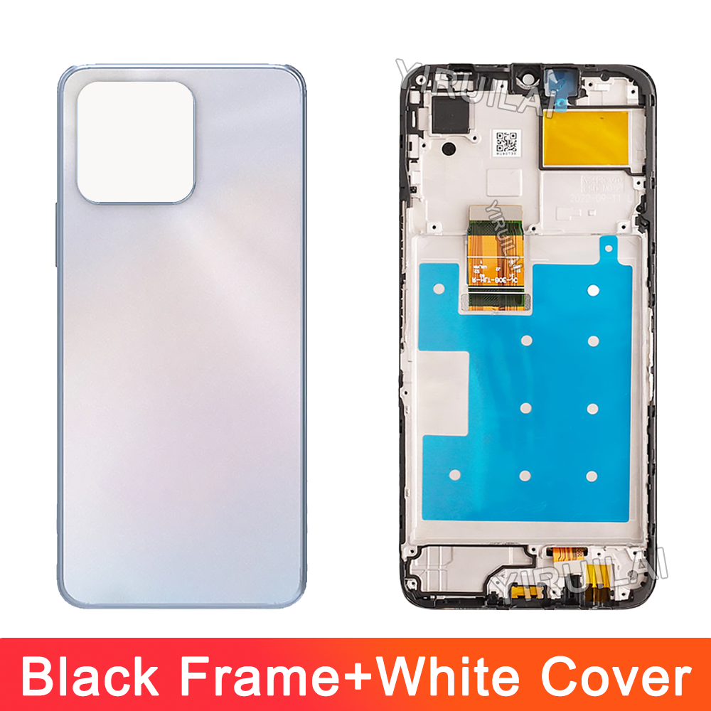 Pantalla de VNE-LX1 LCD de 6,5 pulgadas probada para Huawei Honor X6, montaje de digitalizador con pantalla táctil para HonorX6 LCD VNE-LX2 VNE-LX3 con marco: Azul