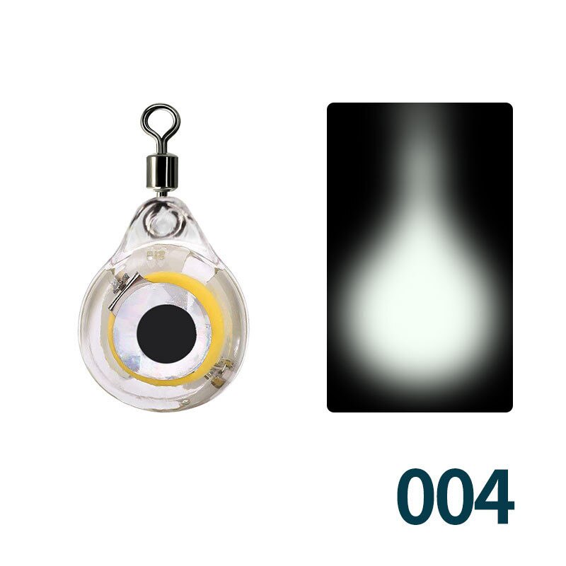 Fiskeri lokke lys led lommelygte lysende dybt lys agn blinker undervands øje form fiske agn lampe tilbehør: 4
