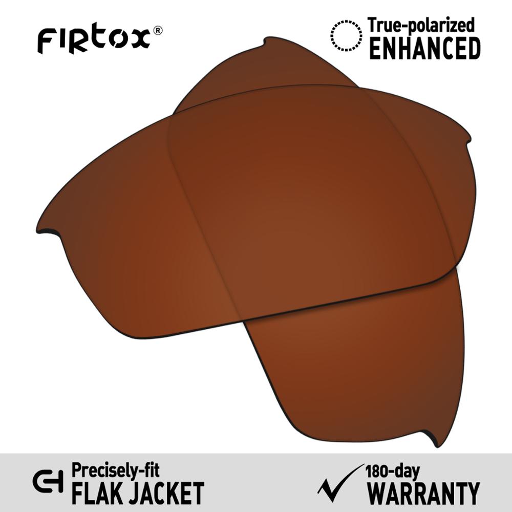 Firtox true  uv400 polariserte linser erstatning til oakley flak jakke solbriller (kun kompatibel linse) - flere farger: Brunpolarisert