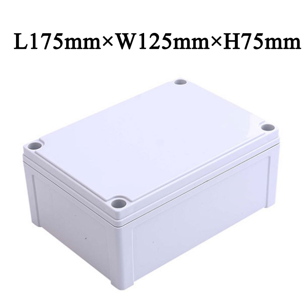 Plastic Dustproof Waterproof IP67 Junction Box Universal Electrical Project Enclosure Grey ABS Housing Box: with mounting board / 175X125X75