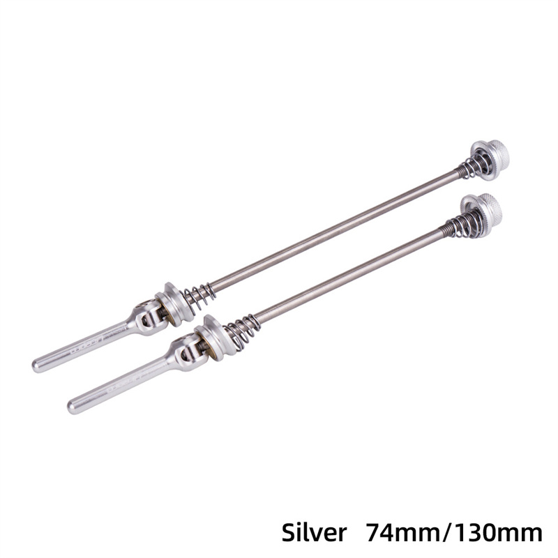 Koło MTB szybki uwolnienie tytanowa piasta oś 100/135mm piasta rowerowa tytanowa pręt 74/130mm: srebro 74 130