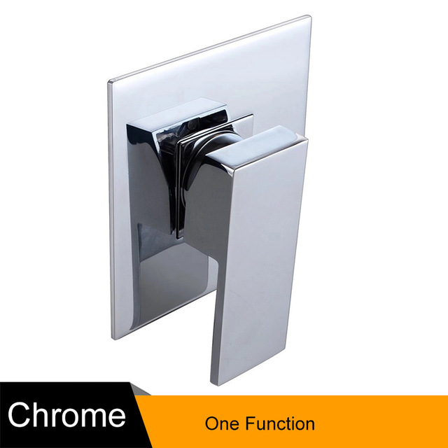 Becola Massief Messing Gepolijst Chroom Of Zwart Enkelvoudige Handgreep 1-3 Weg Wandmontage Badkamer Douche Mixer Regelklep: green