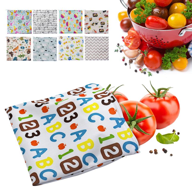 3Pcs/Set Lunch Bag Reusable Sandwich Bag Snack Bag Lunch Box With Zipper Washable Food Safety BPA Free Eco-friendly Waterproof