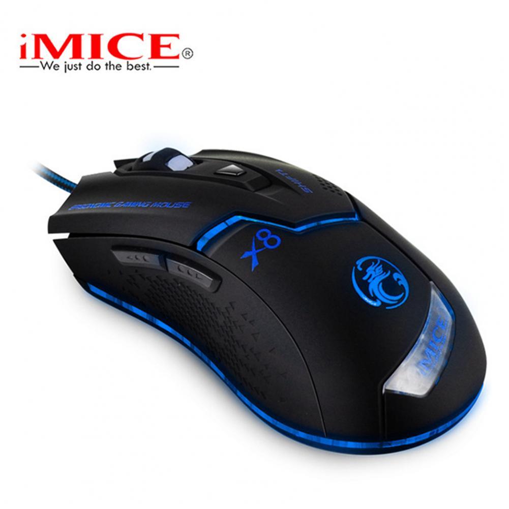 IMICE X8 Gaming Mouse Wired Luminous Adjustable DPI LED Wired Mouse for PC Laptop Computer