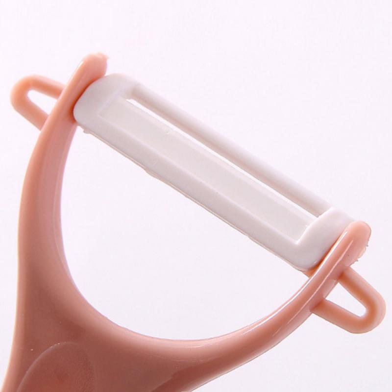 Éplucheur de fruits et légumes en céramique, outil de cuisine en acier inoxydable éplucheurs d'outils de cuisine en céramique sûr lame en céramique confortable 1 pièce