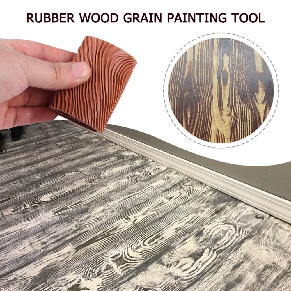 Rubber Houtnerf Tool Hout Patroon Schilderen Plaat Graining Schilderen Tool