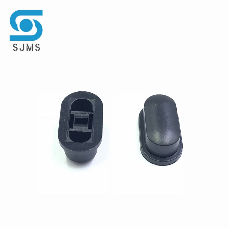 100Pcs A05 3*2Mm Tactile Drukknop Cap 18*10*7Mm Geldt Voor 5.8*5.8 7*7 8*8 8.5*8.5Mm Zelfsluitende Switch Knop Cap: Black X 100PCS