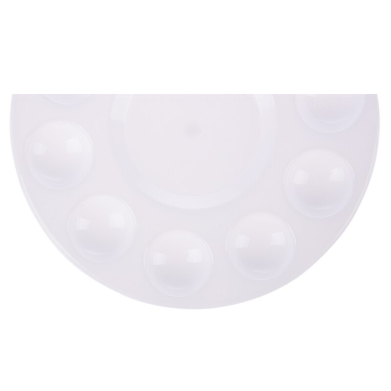 10-Well Round Strong&Light Plastic Paint Palette Tray-White