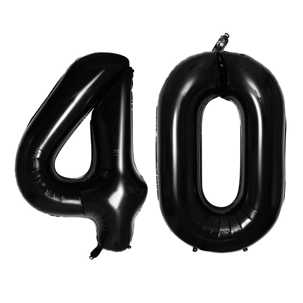 40 Inch Black 21 Number Balloons for Birthday Party Decoration Jumbo Foil Balloons for 90th Anniversary Party Supplies: Black 3