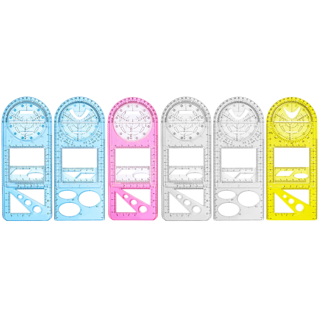 Geometric Drawing Template Measuring Tool for Artist Student Pattern Maker DIY for Kids Adults Durable