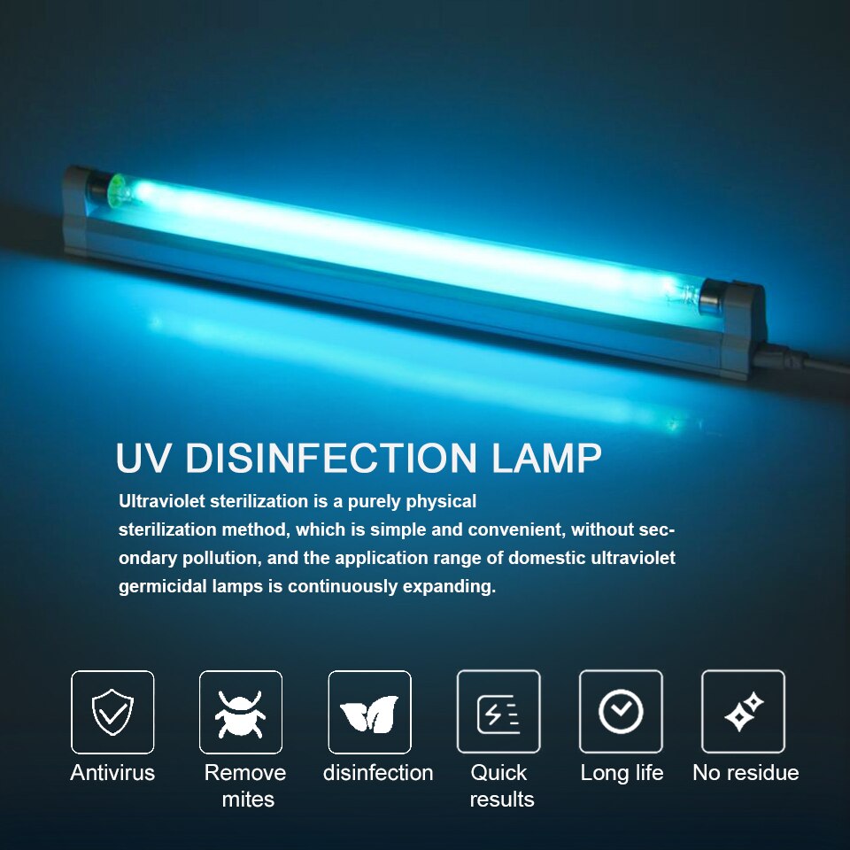 220V 110V 8W 6W Steril lamp Germicidal Ultraviolet Light quartz lamp T5 Tube UVC Bactericidal LED lamp UV lamp sterilization