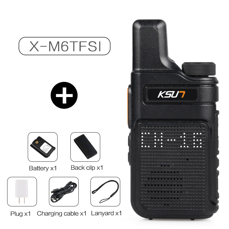 KSUN-Mini Walkie Talkie portátil, Radio de dos vías, de M6, PMR 446