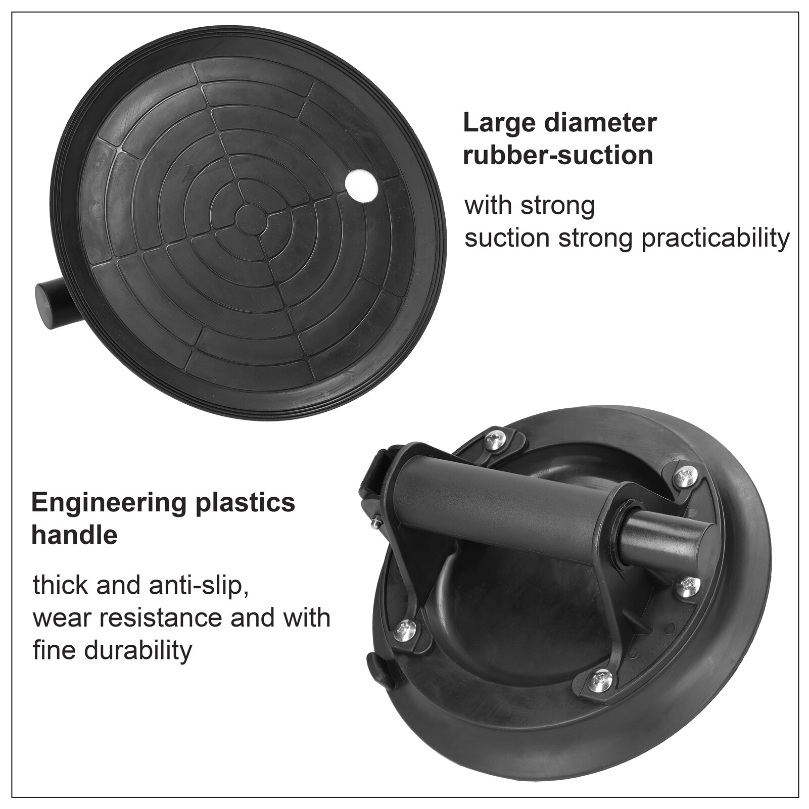 210Mm Diameter Vacuüm Zuignap 200Kg Lager Capaciteit Zware Vacuüm Keramische Tegel Lifter Voor Graniet Glas Lifting