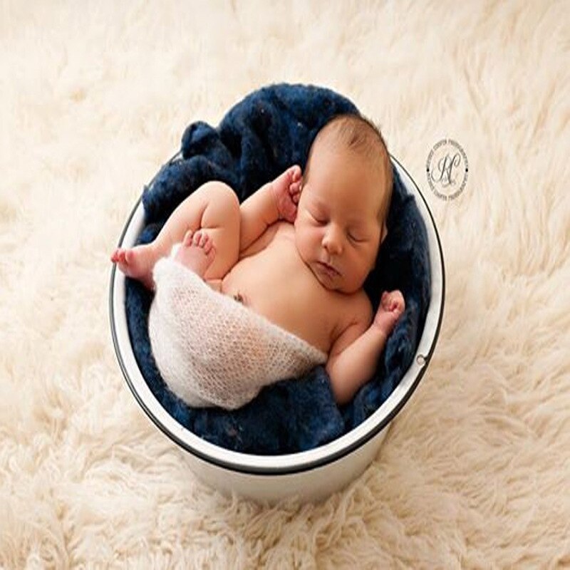 40*60 CENTÍMETROS Fotografia Bebê Props Mohair Wraps Cobertor Estiramento Knit Envoltório Foto Recém-nascidos Wraps Acessórios Artesanais de Pano
